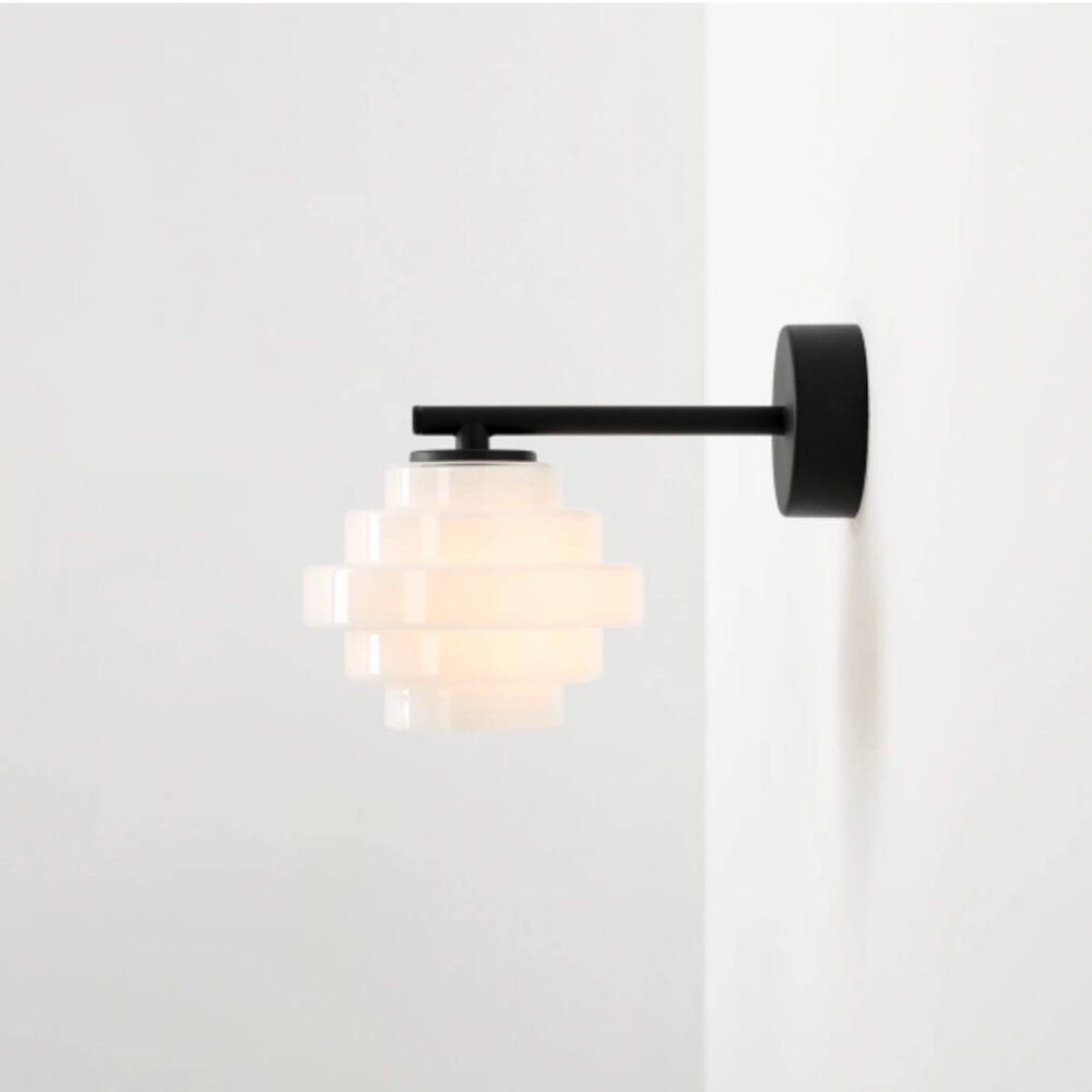 Kinkiet retro FILO WALL MILKY