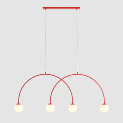 Lampa wisząca UNA 4 RED CHILLI